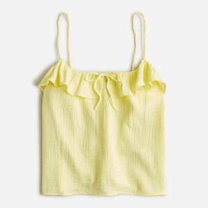 J. Crew Ruffle Soft Gauze Camisole in Crisp Aloe L
